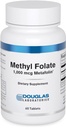 Douglas Laboratories Mexical Folate L- 5- MTHF - 1000 µg Metafolin - Witamina B Folate - Wspiera Homocysteinę Metabolizm i Rozwój płodu * - Nie-GMO - 60 Tabletki