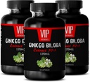 VIP VITAMINS Ginkgo biloba for Teens - Ginkgo Biloba Leaf 120mg - for Healthy Brain Function (3 butelki - 150 kapsułek)