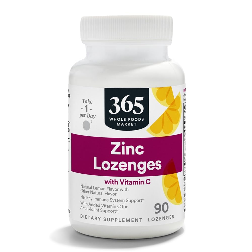 365 by Whole Foods Market, Lounceenges Cynk Witamina C, 90 Count