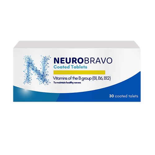 Neurobravo Witamina B1, B6, B12 Tabletki dla Nerve Health, Nerve Pain, Numbness, Sztywność mięśni, Skurcz mięśni, Czujniki zaburzenia