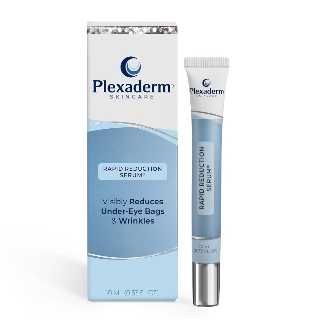 Plexaderm Rapid Reduction Eye Serum - Wyraźnie zmniejsza worki pod oczami, zmarszczki, Ciemne koła, Fine Lines & Crow 's Feet Nieustannie, Anti Staring Rinkle Remover for Face, Full Size Tube
