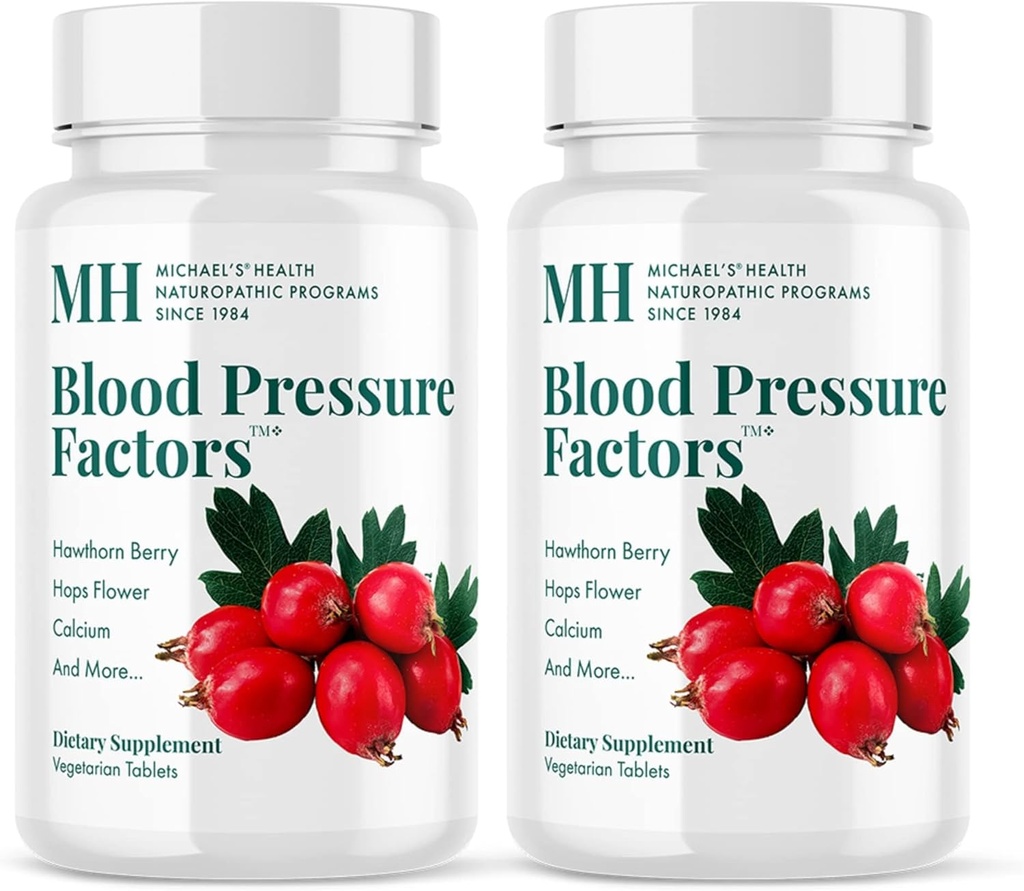 MICHAEL 's Health Naturopathic Programs Czynniki ciśnienia krwi - 180 Tabletki wegetariańskie, Pack of 2 - Zapewnia wsparcie równowagi płynów - Kosher - 120 Całość Służenia