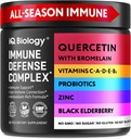 Quercetin z bromelainą - Premium Quercetin kapsułki do immunologicznego wsparcia i opieki układu oddechowego * - Zielona herbata Cynk Witamina Magnezu D Witamina C Witamina E Turmerowy Ginger Selenium Wapń - 60 Kapsułki