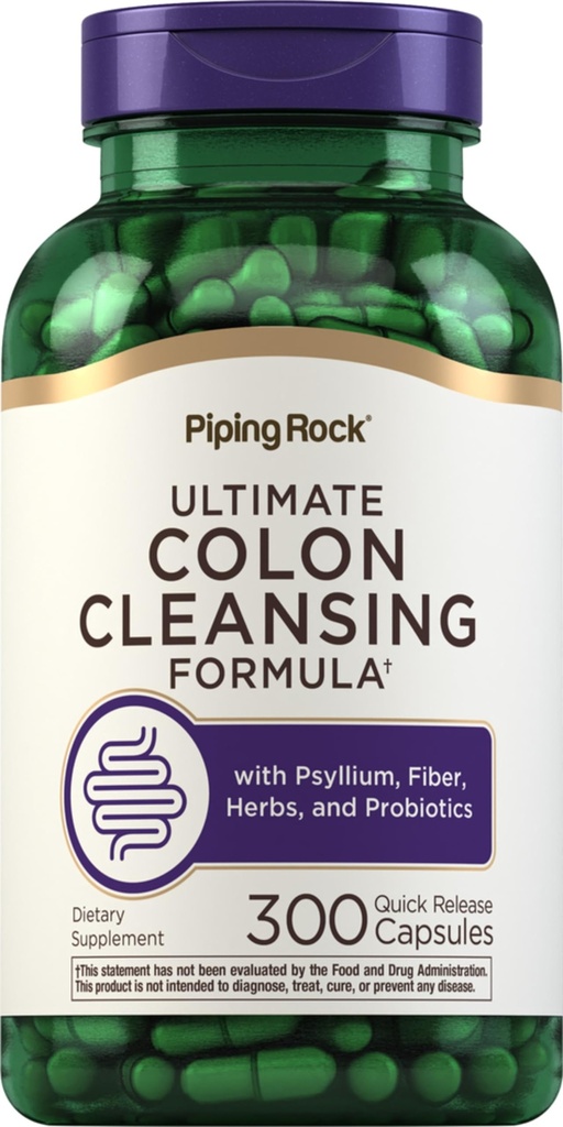 Pining Rock Colon Cleanse Pills 124; 300 Kapsułki 124; Herbal Detox Supplement Supplement 124; Super Formuła dla mężczyzn i kobiet 124; z Psyllium, Włókna i Probiotyki Budapeszt 124; Non-GMO, Gluten Free