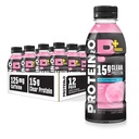 Protein2o 15g Izolacja białka serwatki Napoje nawadniające Plus Energia & Focus, 350mg Electrolytes, Witaminy B5 & B6, Bez cukru, Bawełna Candy, 16.9 oz Butelka (Opakowanie 12)