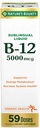 Nature’s Bounty Vitamin B12 5000 mcg Sublingual Liquid, Cardiovascular Health & Cellular Energy Support, 2 Fl Oz (1 Count)