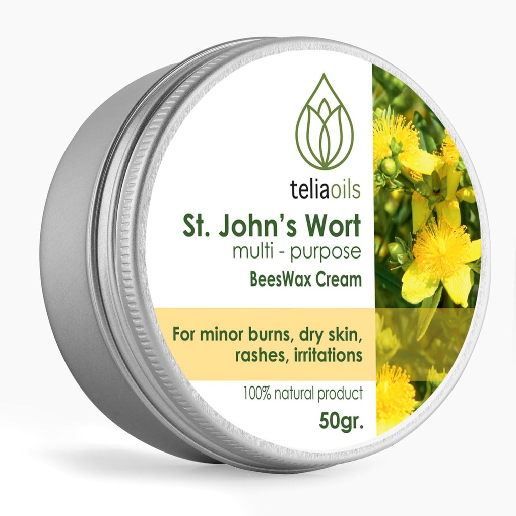 Teliaoles Organic St John 's dziurawiec Wosk pszczeli Suchy krem skóry