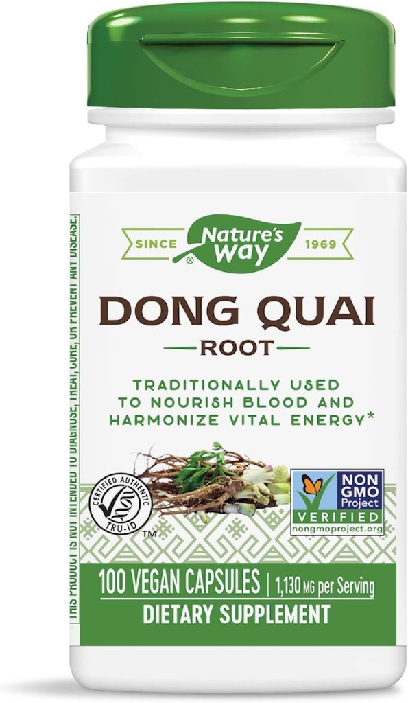 Nature 's Way Dong Quai Root, 565mg, 100 kapsułek (opakowanie po 2)