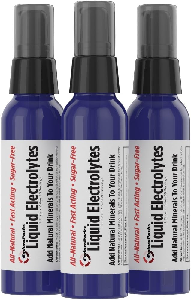 All- Natural Liquid Electrolytes - Sugar- Free Sugar 124; Zero Calories - 3 Pack (90 Servings)