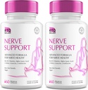 Opakowanie 2 Nerve Zbawiciel dla Neuropatii 828mg, Advanced Nerve Supplement Supplement, Renew dla zdrowych stóp, Najlepszy Regen z kwasem lipoicznym alfa, Witaminy D, B6, B12- 60 Kapsułki
