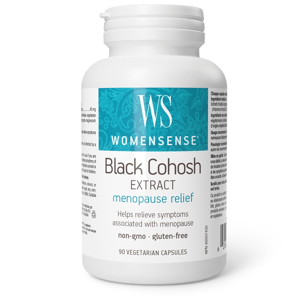 Naturalne czynniki - WomenSense Kobieta czarny Cohosh Ekstrakt 40mg, Menopauzalne wsparcie objawowe, 90 Kapsułki wegetariańskie