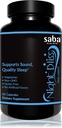 Saba Night Bliss Natural Sleep Assistance 124; Non- Habit Forming Assistance 124; Sleep Supplement for Longer Sleep & Stress Relief w / Magnezu, Melatonin, GABA, Rumianek, & Valerian (60 Kapsułek Wegańskich, 30 Day Supply)