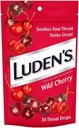 Luden 's Throat Drops Wild Cherry 30 Drops (3 PACK)