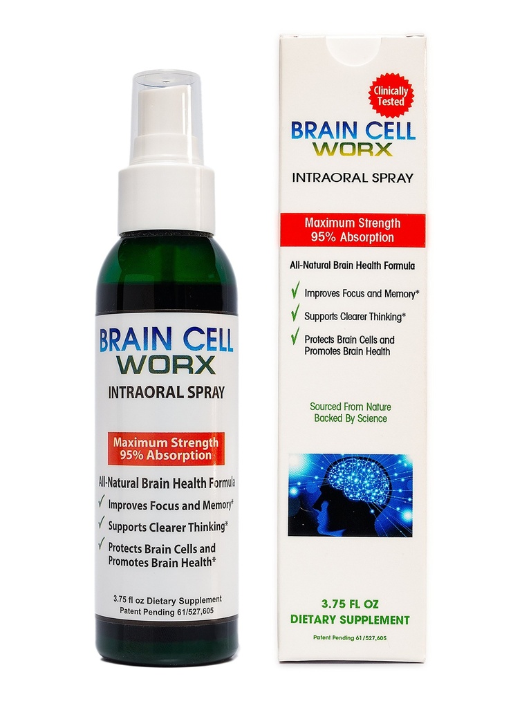 # 1 Brain Health Booster in A Spray - Ulepszenie ostrości i pamięci - Warks komórek mózgu (podjęzykowy), Wszystkie naturalne - Czysty najwyższy stopień składników Alpha GPC (Cholina), Ginkgo i Resveratrol