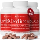 Suplement tlenku azotu OxyBoost dla mężczyzn i kobiet - Wspiera cyrkulację, zdrowie serca, energię, klarowność psychiczną i przepływ krwi - Naturalna formuła z winitroksem - 180 kapsułek (opakowanie po 3)
