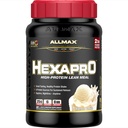 ALLMAX HEXAPRO, French Vanilla - 2 lb - 25 gramów białka na serwowanie - 8-godzinne Trwałe uwolnienie - Zero cukru - 21 Służenia