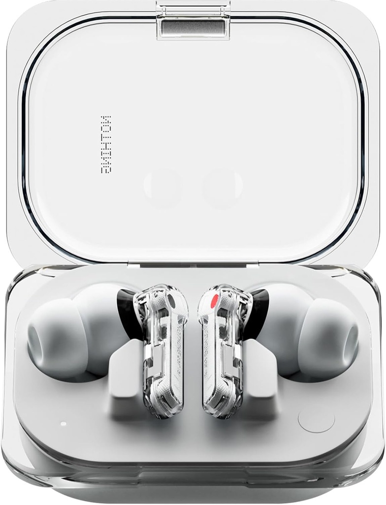 Nic Uszy (a) Wireless Earbuds, 45dB Hybrid Noise Cancelling Earbuds, Hi- Res Audio, Advanced Equaliser, Dual Connect, 6 Mics, 42.5H Playtime Ear Buds Wireless Bluetooth, Biały