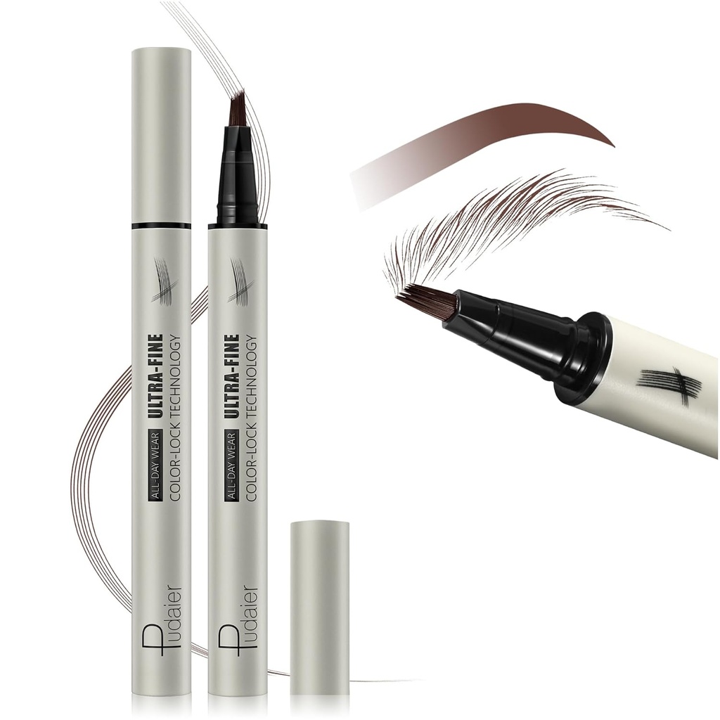 Microblding Ołówki do oczu, Liquid Magical Multi- Tip Ołówki do oczu dla kobiet, Wodoodporny Pen do Brow naturalnych, Długi Lasting Brows Makeup Pen