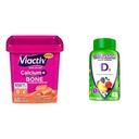 Viactiv Wapń + witamina D3 Suplement Soft Chews, Karmel, 60 Chews - suplement diety wapniowej i witaminy Witamina D3 Gummy Witaminy dla kości i układu immunologicznego Wsparcie, Brzoskwinia, Blackberry