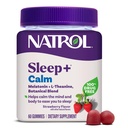Natrol Sleep + spokojnie Melatonina Gummies dla dorosłych, Sen Gummies, Strawberry Flavor, 60 Gummies, 30 Day Supply