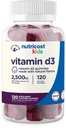 Nutricost Kids Witamina D3 Gummie 2500 IU (62,5mcg), 120 Gummies - Mieszane żeberka