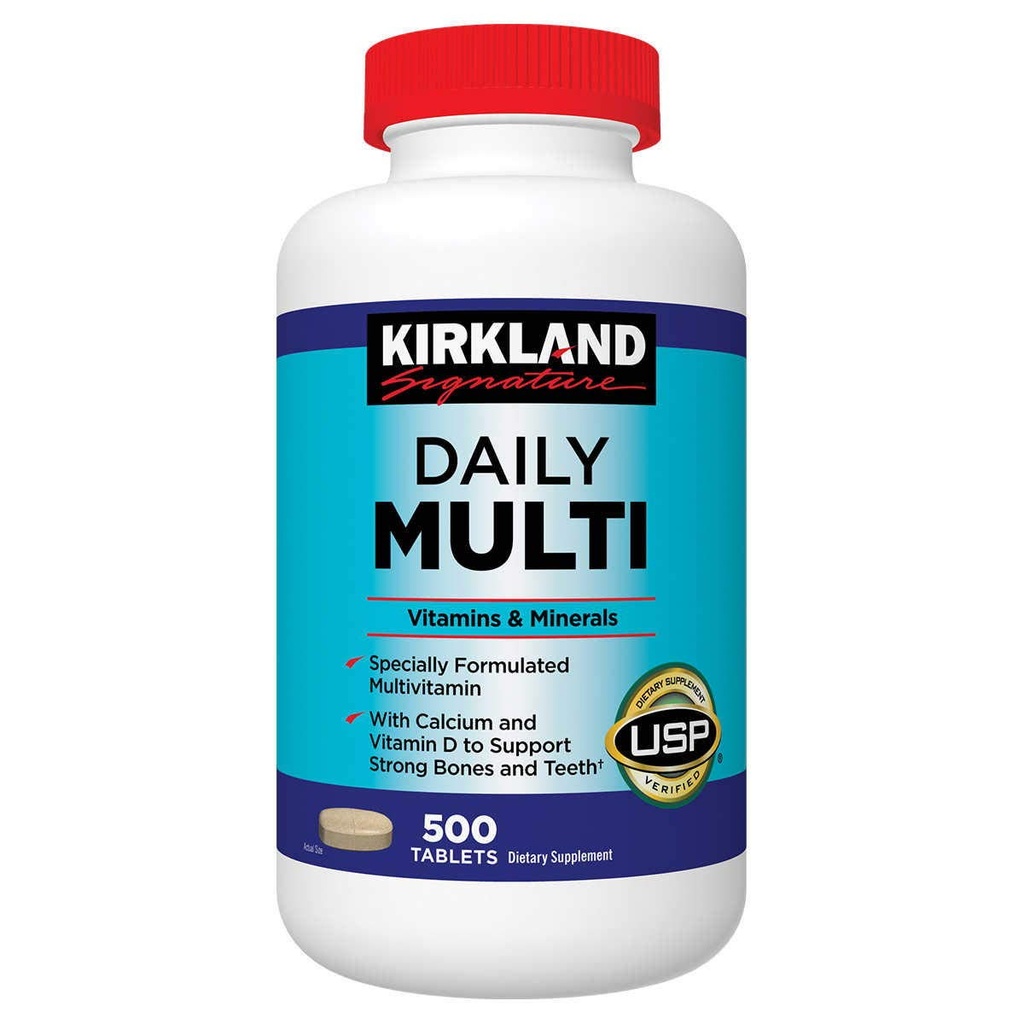 Kirkland Signature Daily Multi, 500 tabletek (2 opakowania)