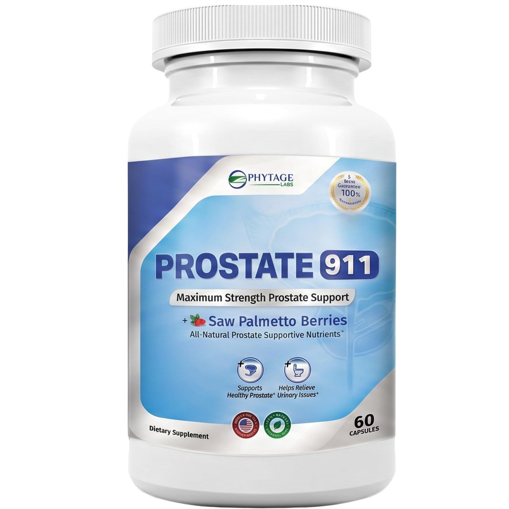 Prostate 911 Men 's Health Supplement - Saw Palmetto Support Prostate Function (60 kapsułek)