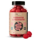 TruHeight Kids Prebiotic & Probiotic Gummies Ages 2 + (Strawberry Flavor) Toddlers & Kids All Natural Gut Health, Enzymy i zaparcia suplement diety - pediatryczne zalecane witaminy