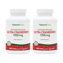 NaturesPlus Ultra Cranberry 1000- 180 Trwałe tabletki, Opakowanie 2 - Wspiera zdrową trakturę moczu - Non-GMO, Wegetarianin, Gluten Free - 180 Razem Sługi