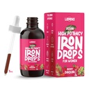 Iron Supplement for Women Iron Drops Daily Support, 20 mg Polysaccharide Complex Free Taste, Naturalne słodziki, Wegan i Paraben Free (Berry Daiquiri, 4 Fl Oz)