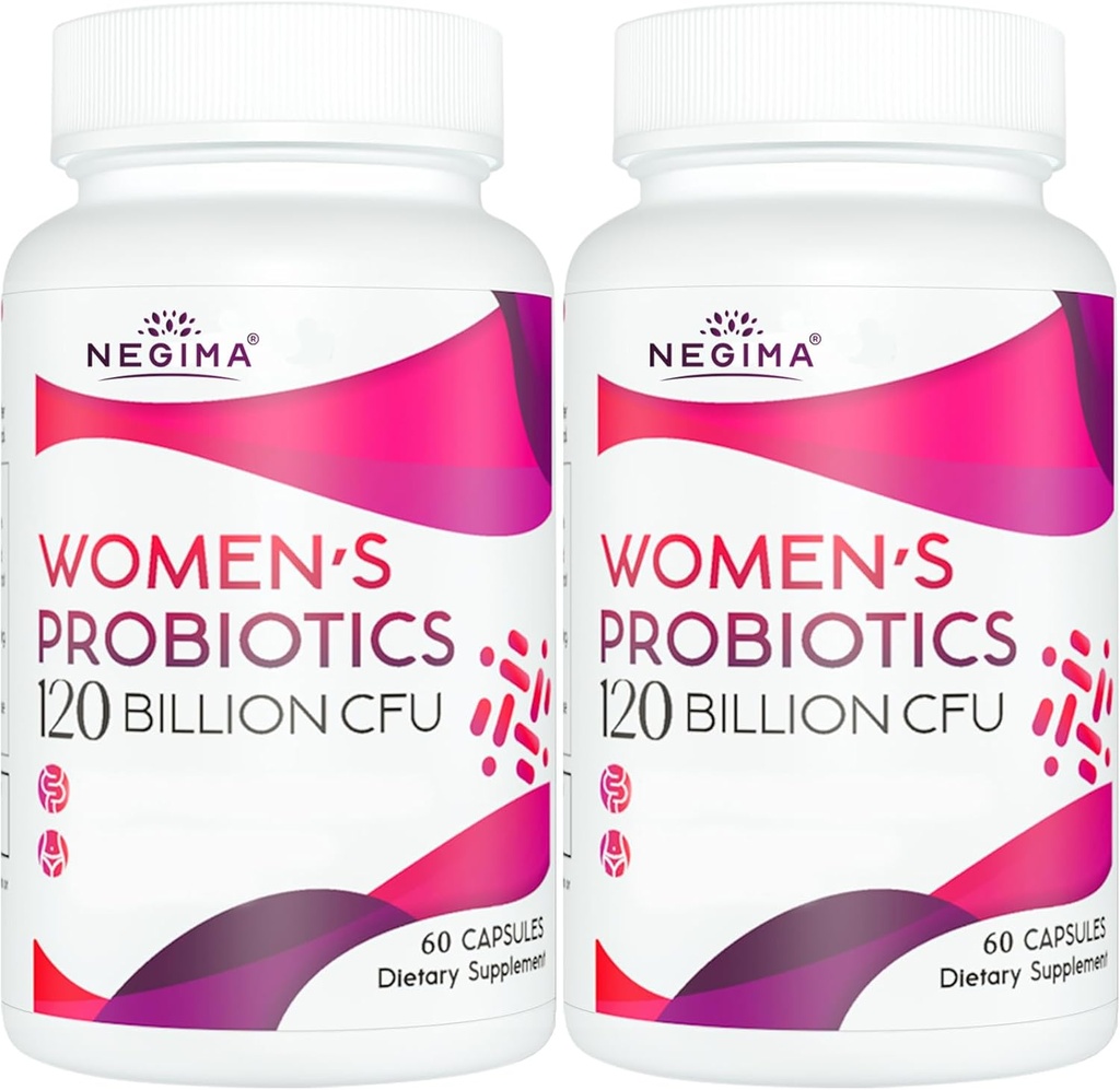 Negima Menopauza Suplementy dla Kobiet, 120 Miliard CFU Probiotyki dla Kobiet, 13- in-1 Zioła i kompleks botaniczny, dla Menopauzy Hormony, Gorące błyski, nocne poty, Mood Swings, Sen - 120 Kapsułki