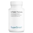 Supersmart H. Pylori Formuła 20 Miliard CFU na dzień (High Potency) - Opatentowany Pylopass Probiotic Lactobacillus Reuteri DSM 17648 Suplement Amend124; Non-GMO & Gluten Free - 60 Kapsułki wegetariańskie