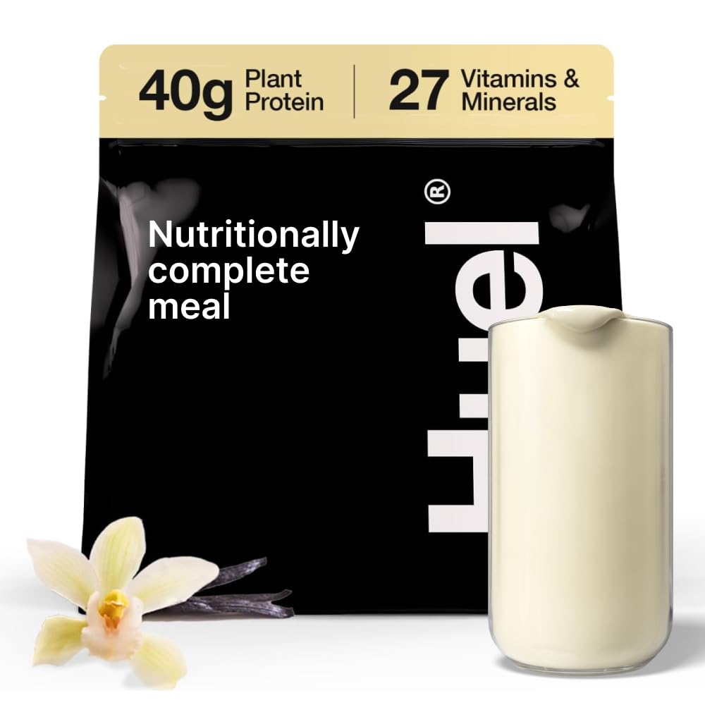 Huel Black Edition Xi124; Vanilla 40g Vegan Protein Powder Xi124; Nutritional Complete Meal Xi124; 27 Witamin i Minerałów, Gluten Free Xif124; 17 Sług Xif124; Scoop nie jest wliczony w celu zmniejszenia tworzyw sztucznych