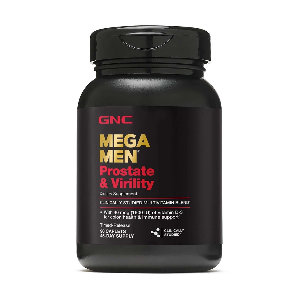 GNC Mega Mega Men Prostate and Vinility Multivitamin, Wsparcie optymalnego zdrowia seksualnego i zdrowia prostaty, 90 Hrabia
