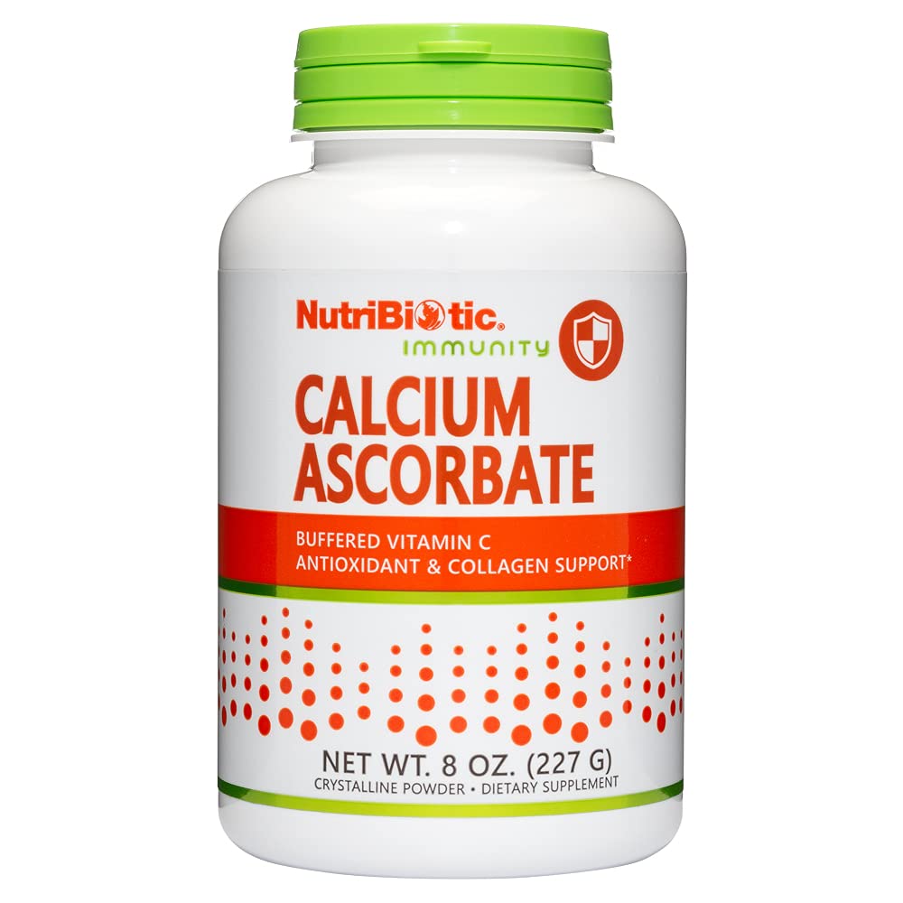 Nutric Biotic - Wapnia Askorbate Witamina C Proszek, 8 Oz 124; Zasadniczy przeciwutleniacz & Suplement Kolagenowy Buffered z wapnia 124; Nie Acidic & Łatwiej na trawienie niż kwas askorbinowy 124; Gluten & GMO Free