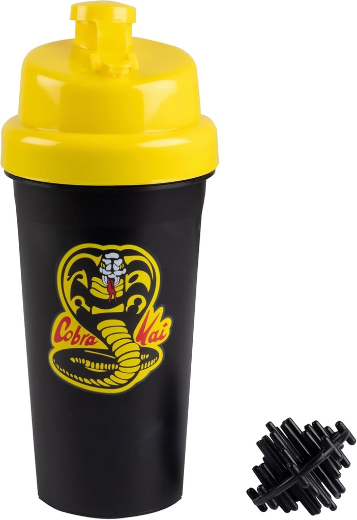 Karate Kid Cobra Kai 25oz Shaker Butelka w / Blender Mixer Ball - Pomiary napojów, Fliptop, Leakproof śruba Lid - Mieszane proteiny w proszku, Sportowe napoje, Shakes, Smoothies - Oficjalnie licencjonowane