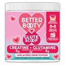Better Booty Glute Scoop, Kreatyna dla Kobiet Kreatyna + L 'Glutamina Amino Acid, Perfect Drink Mix Supplement, Unflavored (300 Grams, 30 Służenia)