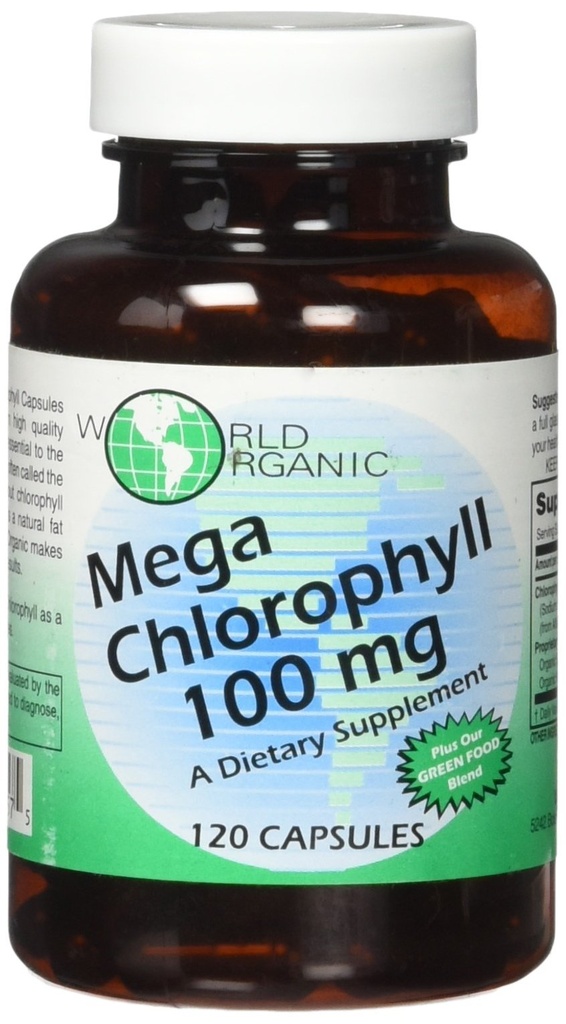 Światowe organizacje 100 mg Mega chlorofil, 120