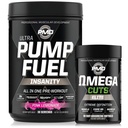 PMD Sports Ultra Pompa Insanity Paliwo - Wstępne ćwiczenia - Różowy Lemoniada (30 Słupki) Sporty Omega cięcia Elite Termogeniczne spalanie tłuszczu (90 Softgels)