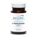 MethylPro L- Methylfolate 2,5 mg - Wspiera zdrową Mindset - Aktywny folian do wsparcia metylacji i reakcji biochemicznych - Wysoko Biodostępny - Elastyczne dozowanie - 30 Sług - 30 Kapsułki