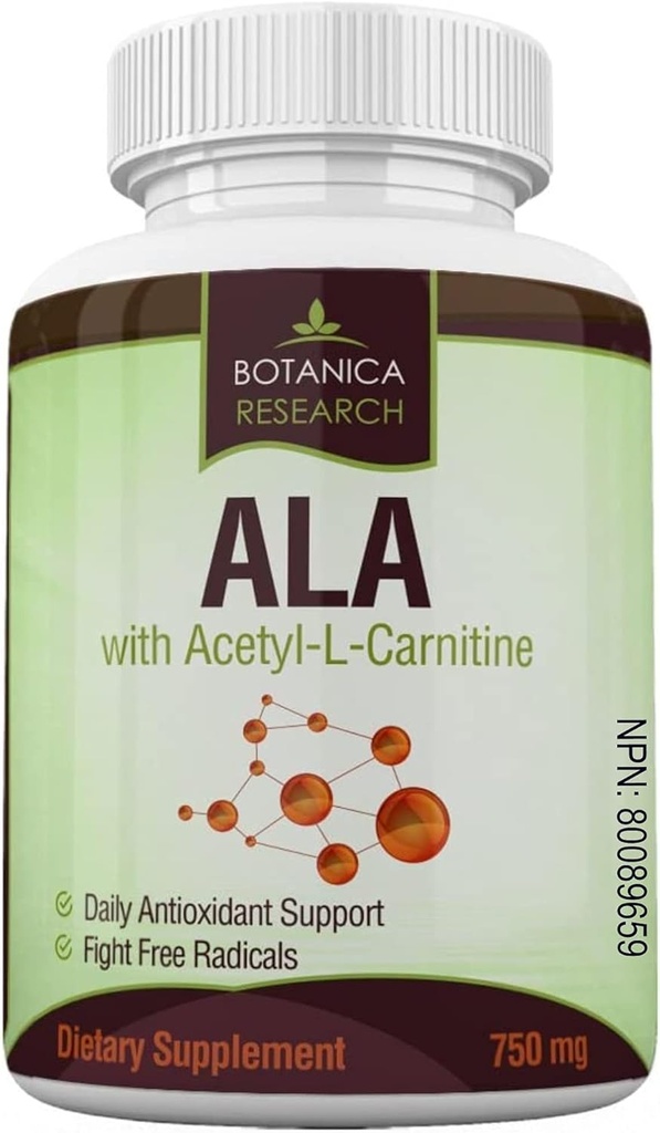 Alpha Lipoic Acid with Acetyl L Carnitine - ALA ALC Anti Aging Health & Wellness Formuła do wspierania Nerve Health, Tingling Feet, Ręce, Limbs 60 witaminy złożone kapsułki