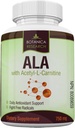 Alpha Lipoic Acid with Acetyl L Carnitine - ALA ALC Anti Aging Health & Wellness Formuła do wspierania Nerve Health, Tingling Feet, Ręce, Limbs 60 witaminy złożone kapsułki
