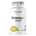 Hallusa Natural - Selenium 60 Tablets, Przeciwutleniacz i wsparcie immunologiczne, Heart Health - 60 Day Supply