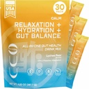 Calm Gut Health Drink Mix Equipment 124; Jabłko Cider Vinegar Prebiotyka, Probiotyka Gut Zdrowie dla Kobiet i Mężczyzn 124; L- Theanine & Magnez Equipment 124; Digestive Health & Mood Support, Relaxation & Hydration Equipment 124; Lychee Pear, 30 Servings