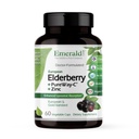 EMRALD LABS Elderberry Plus - Digestive & Immune Support with European Elderberry Extract, Witamina C jako PureWay- C & Albion Chelated Zinc - Vegan & Gluten- Free - 60 Kapsułki warzyw (30- Day Supply)