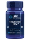 Life Extension Resveratrol Elite, Trans- resweratrol, Zdrowe Starzenie, Zdrowie układu krążenia, Zdrowie mózgu, Stres oksydacyjny, Bez glutenu, Non-GMO, Wegetarianin, 30 Kapsułki