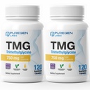 Puregen Labs TMG 750 mg - [Wysoka potencja] Suplement trimetyloglicyny - Zachęca do zdrowego poziomu homocysteiny, Non-GMO, NO gluten i mleczarnia 124; Made in USA - 2 Pack - Razem 240 Kapsułki wegetariańskie
