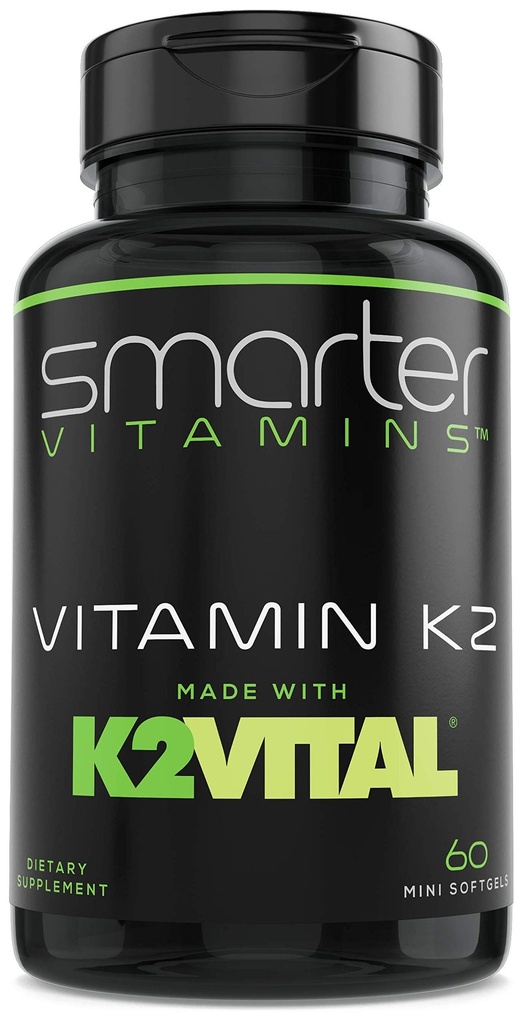 Inteligentna witamina K2 MK7 100mcg, wykonana z K2VITAL i Kale, 60 Softgeli płynnych