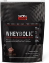 GNC AMP Wheybolic Clinically Proven Protein Powder, 40 g białka serwatki, BCAA, Leucyna, Zwiększa siłę mięśni, Muscle Building, 3. Party Tested, Chocolate Fudge, Gluten Free, 10 Służenia