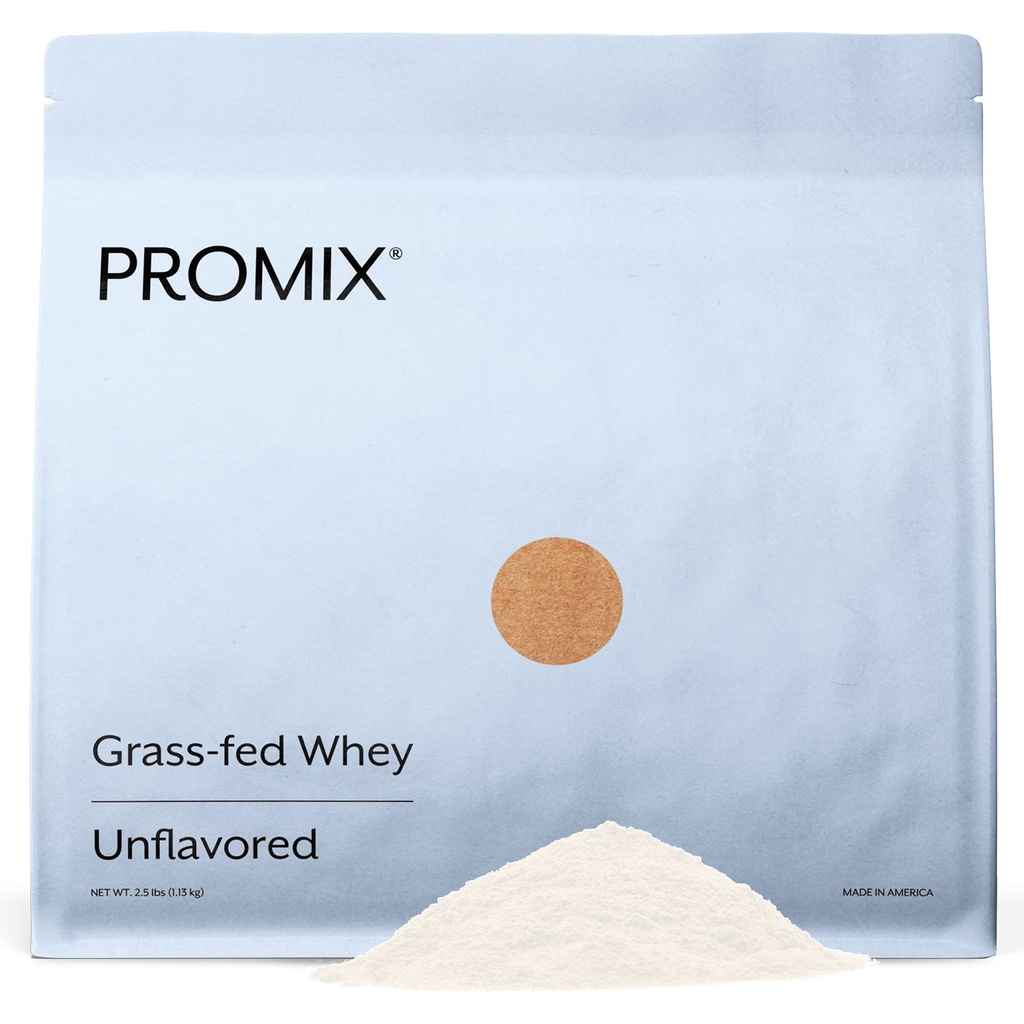 ProMix Nutrition Serwatka Białko w proszku, Unflavored - Grass- Fed - Post Workout Fitness & Nutrition Shakes, Smoothies, Pieczenie i Gotowanie Przepisy - Gluten- Free & Keto- Friendly - 2.5 Funt (opakowanie po 1)